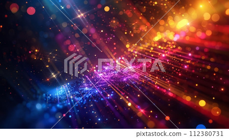 Multicolored background representing futuristic big data. Into the future concept. 112380731
