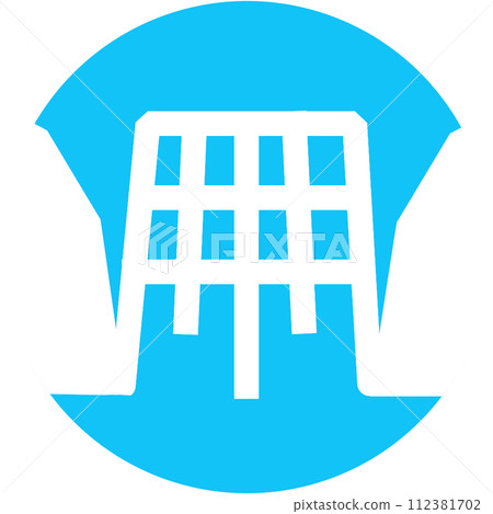 Transparent erosion control dam icon 112381702