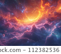 Vibrant, surreal interpretations of celestial bodies in a digital art style showcase the cosmos in a unique way. 112382536