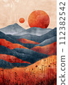 Creating digital art featuring desert vistas, mountain scenery, minimalistic designs, and abstract elements. 112382542