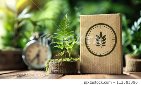 AI-generated content. The concept of sustainable development and eco houses. An eco-friendly house with high efficiency energy ratings, built with low renovation costs. 112383386