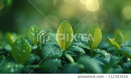 AI-generated content. The concept of reducing CO2 emissions without causing pollution. A clean and healthy environment without carbon dioxide emissions. 112383428