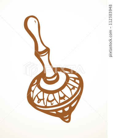 Vector drawing. Jewish holiday toy top Vector drawing. Jewish holiday toy top 112383948