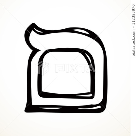 Vector drawing. Hebrew letter icon 112383970