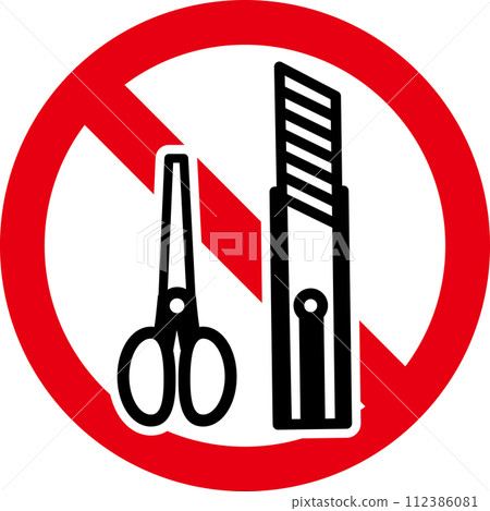 "Prohibition", "Caution", and "Warning" icons regarding bringing in dangerous goods "Prohibition", "Caution", and "Warning" icons regarding bringing in dangerous goods 112386081