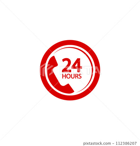 24-hour telephone service logo 112386207