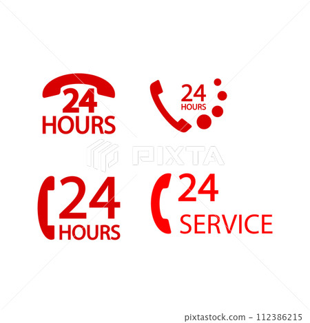 24-hour telephone service logo 112386215