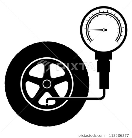 Tire pressure gauge icon Tire pressure gauge icon 112386277