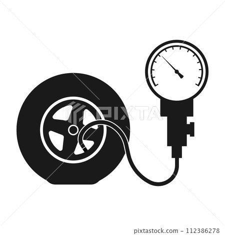 Tire pressure gauge icon Tire pressure gauge icon 112386278