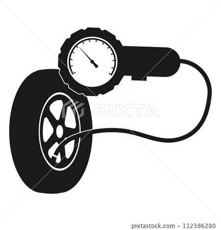 Tire pressure gauge icon Tire pressure gauge icon 112386280