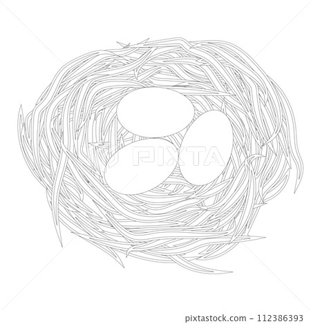 bird's nest icon vector 112386393