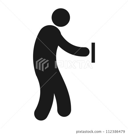 person open door icon vector person open door icon vector 112386479