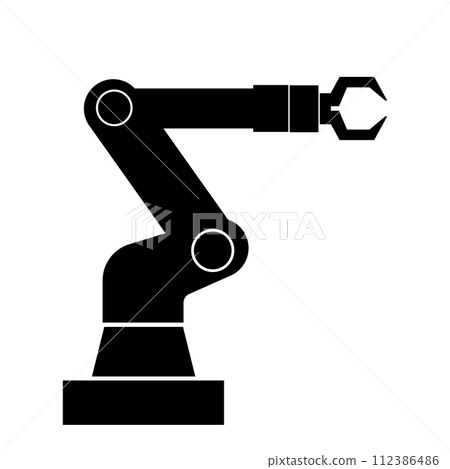 Industrial robot icon vector Industrial robot icon vector 112386486
