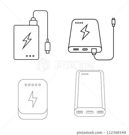 powerbank icon vector 112386549