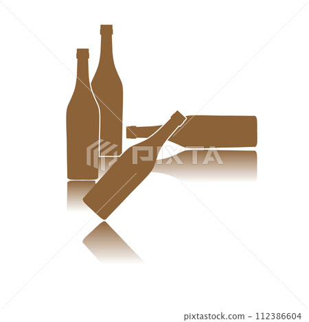 Champagne bottle icon 112386604