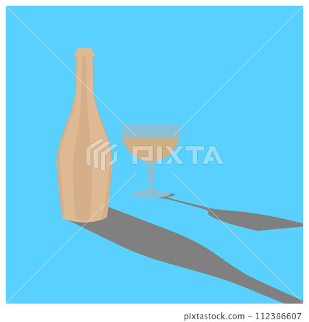 Champagne bottle icon Champagne bottle icon 112386607