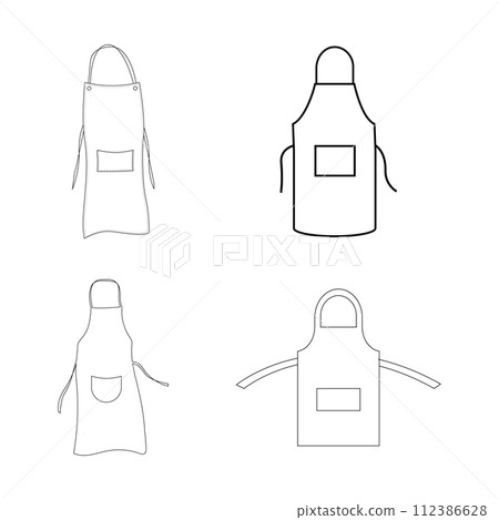 Apron vector icon Apron vector icon 112386628