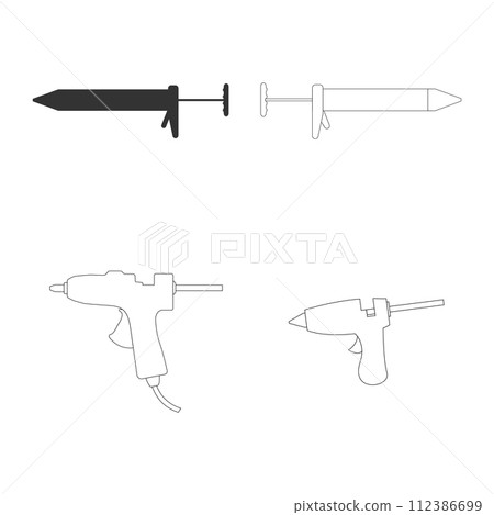 Glue gun vector icon 112386699