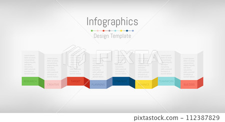 Infographic design elements for your business data with 8 options, parts, steps, timelines or processes. Vector Illustration. Infographic design elements for your business data with 8 options, parts, steps, timelines or processes. Vector Illustration. 112387829