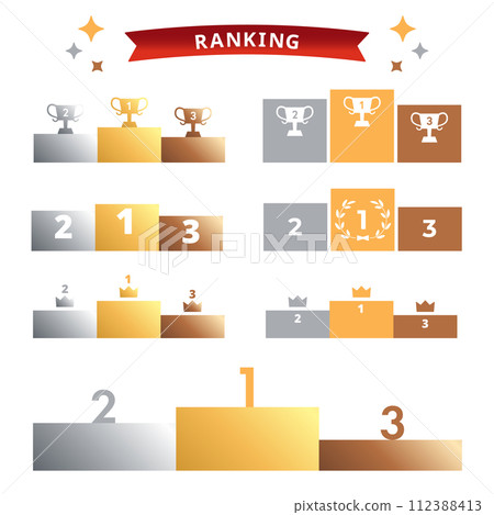 Podium illustration set 112388413