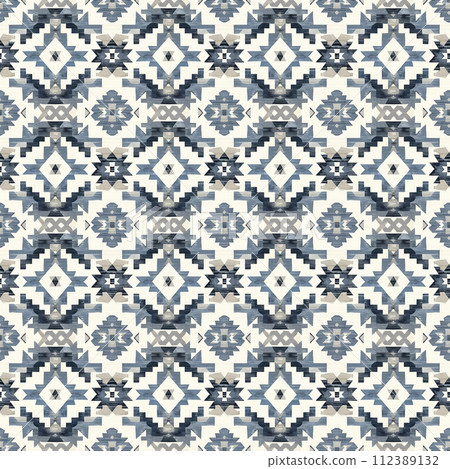 Navajo Tribal geometric seamless pattern Navajo Tribal geometric seamless pattern 112389132