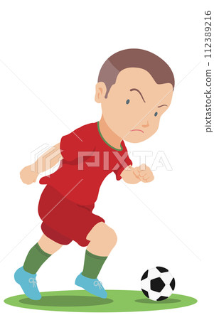 soccer player dribbling 112389216