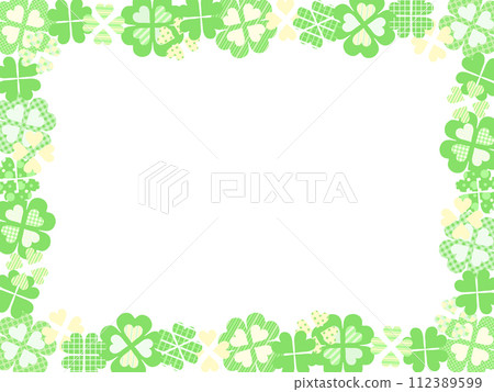 Pop four-leaf clover frame 112389599