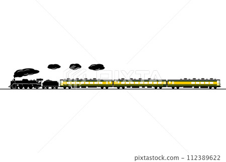 Illustration of a passenger car based on the SL C57 and Salon Car Naniwa 112389622