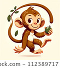 cartoon style monkey 112389717