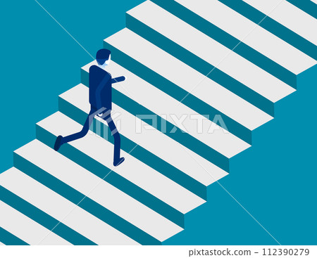 Challenge to overcome difficulties. Business vector illustration 112390279