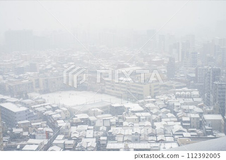 雪天：從東京都北區 Kitatopia 眺望的景色 112392005