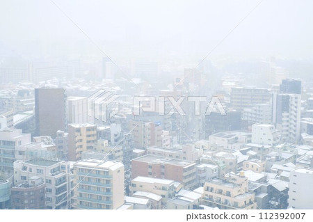 雪天：從東京都北區 Kitatopia 眺望的景色 112392007