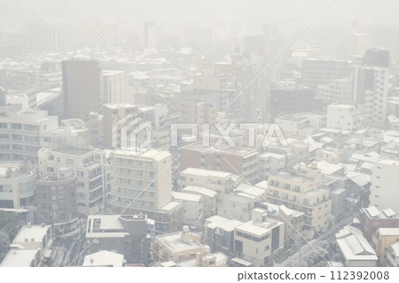 雪天：從東京都北區 Kitatopia 眺望的景色 112392008