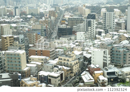 雪天:從東京都北區 Kitatopia 眺望的景色 雪天:從東京都北區 Kitatopia 眺望的景色 112392324