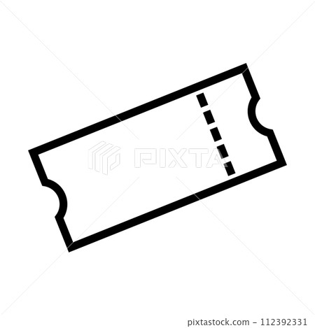 Simple ticket icon. Admission ticket icon. vector. 112392331