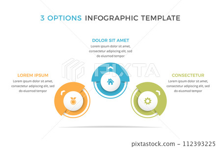 Infographic Template - 3 Elements 112393225