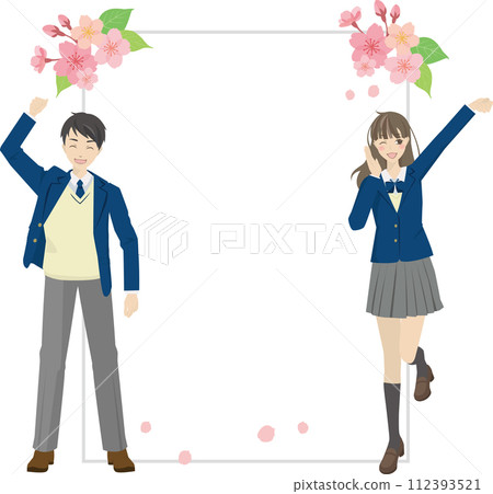 第1幀學生穿校服與櫻花 第1幀學生穿校服與櫻花 112393521