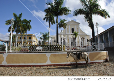 Cuba, Trinidad, Plaza Mayor, Santisima Church, Romantico Museum Cuba, Trinidad, Plaza Mayor, Santisima Church, Romantico Museum 112393596