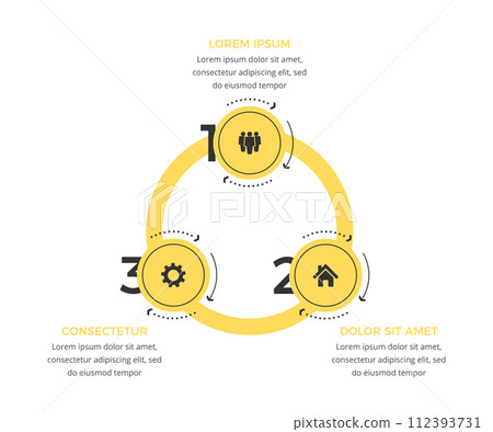 Circle Diagram Template - Three Elements Circle Diagram Template - Three Elements 112393731