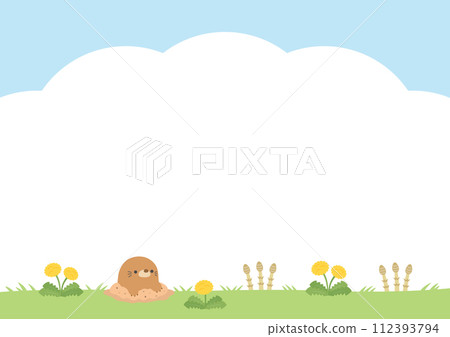 Spring Flay with Mole, Dandelion and Horsetail 112393794
