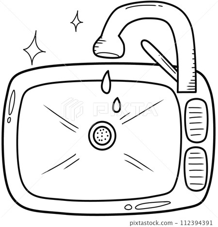 coloring book art supply of sink coloring book art supply of sink 112394391