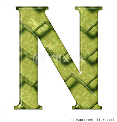 3D render of composite material alphabet letter 112394451