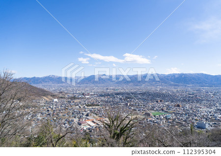 從愛宕山展望台看到的富士山（甲府） 112395304