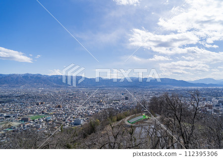 從愛宕山展望台看到的富士山（甲府） 112395306