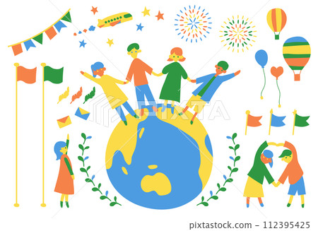 The earth and children 112395425