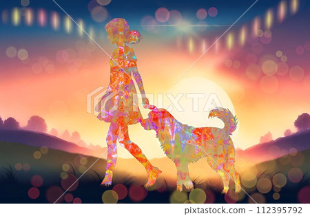 童話風景，女孩與狗4 112395792