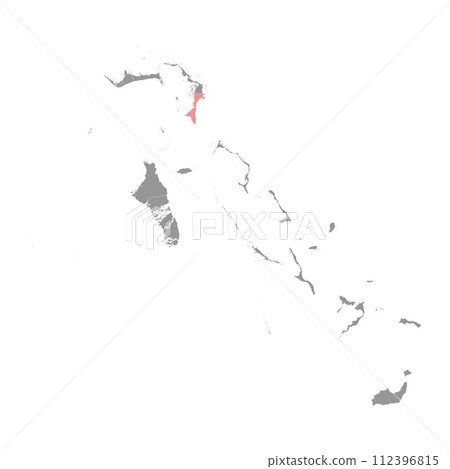 South Abaco map, administrative division of Bahamas. Vector illustration. 112396815