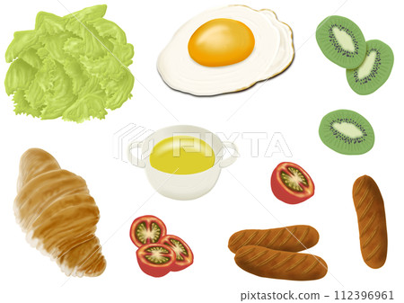 Western style breakfast material set Western style breakfast material set 112396961