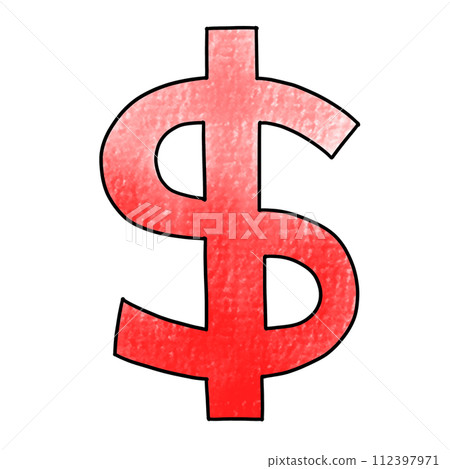 寬鬆簡單的美元標記模擬風格 112397971
