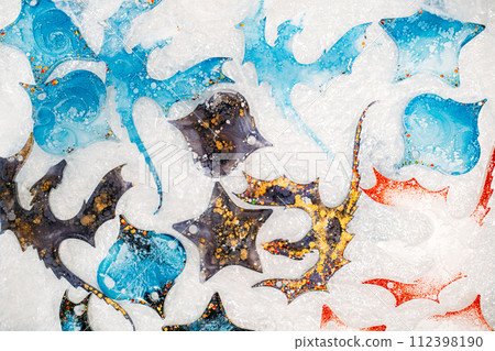 Epoxy Resin Craft with Colorful Abstract Designs. Epoxy resin craft small business 112398190